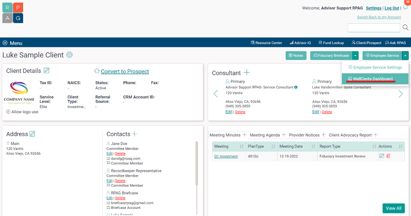 WellCents - Dashboard Engancements 1