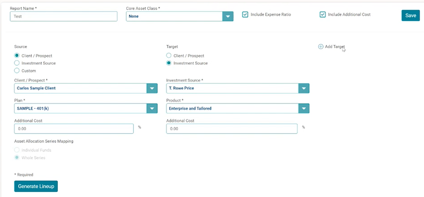 RPAG Portal - Fund Mapping Source and Target